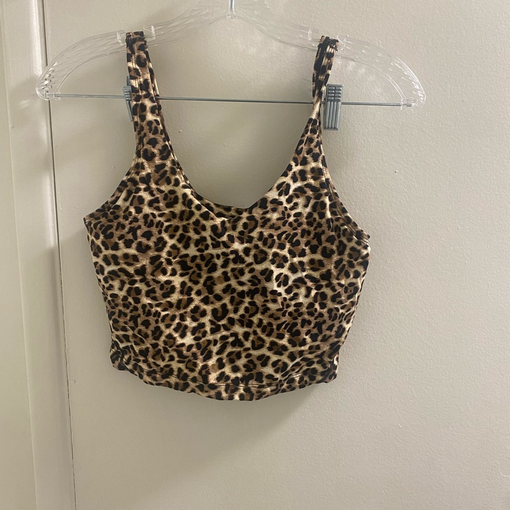 Cheetah Sports Bra/Cropped Top - size small